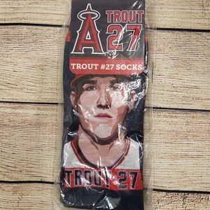 New! Angel's Mike Trout #27 Collectable Socks